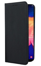 Кожен калъф тефтер и стойка Magnetic FLEXI Book Style за Samsung Galaxy A10 A105F черен 